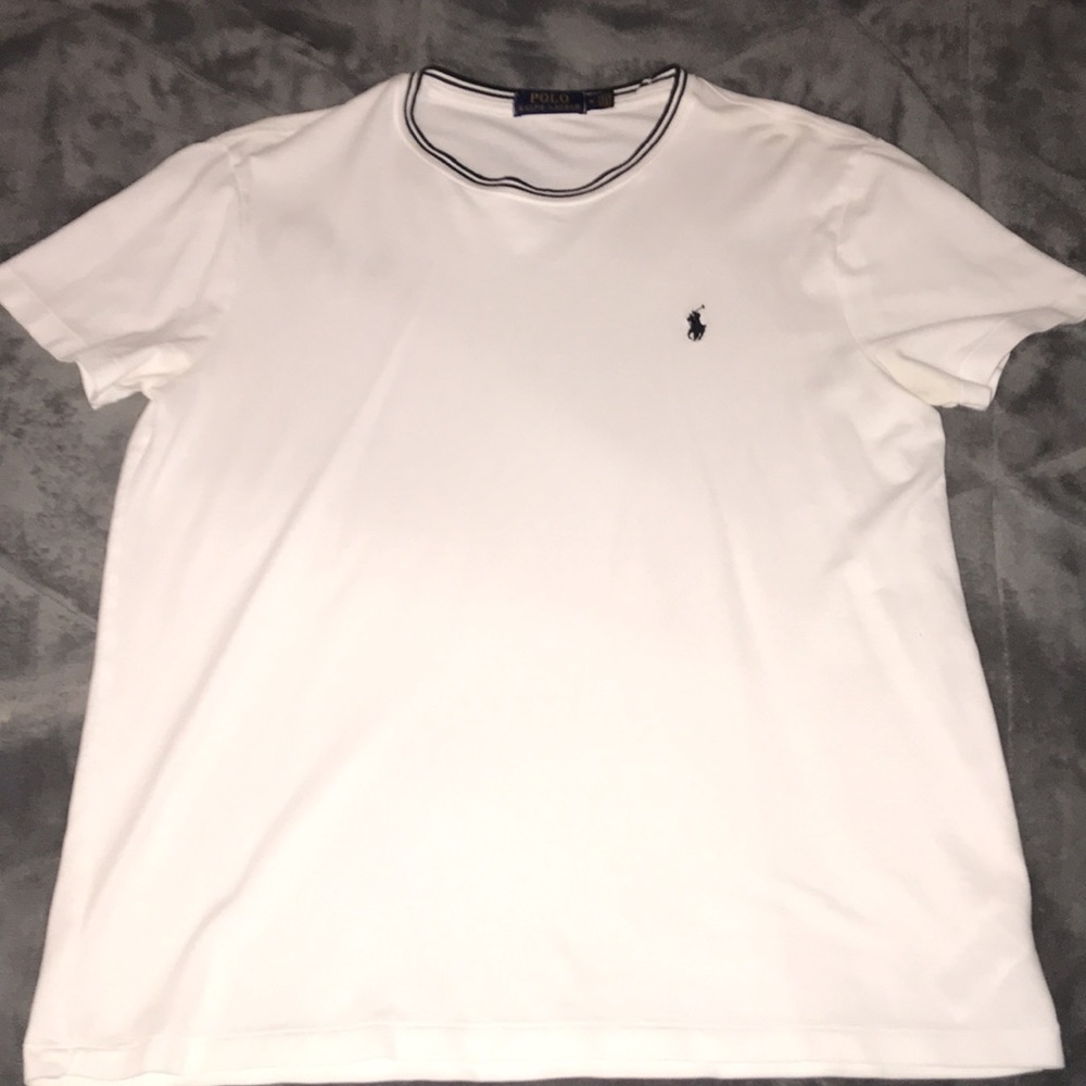 White Mesh Polo Shirt
